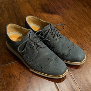 Cole Haan Men's Slate Blue Wingtip Derby Oxfords
